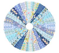 5"x 5" Patchwork Fabric Bundles for Sewing 117/120 PCS Cotton Floral Fabric Squares Pre-Cut Bundle Quilting Supplies for Artcraft Sewing DIY and Quilt Beginner(Blue 117pcs)