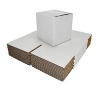 5" x 5" x 5" Single Wall White Postal Packing Cardboard Boxes Mailing Packaging Cartons Qty 20