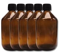 5 x 500 ml brown glass bottles with two-piece tamper evident closure (PP) OV III
