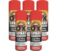 5 x 500ml Adhesive Spray Strong for Card Carpet tiles Extra Strong