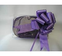 5 x 50mm (2") Rapid Satin Pull Bows -DEEP DARK PURPLE for Gift Decorations, Flower Bouquets & Arrangements, Baskets, Wedding Cars, Floral Tributes, Arts & Crafts, Christmas Hampers