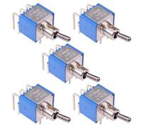 5 x 5246WA-16X975-01 APEM On-On Miniature PCB Toggle Switch DPDT 4A 30VDC