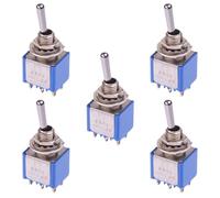 5 x 5542A APEM On-(On) Momentary 6.35mm Miniature Toggle Switch DPDT 4A 30VDC