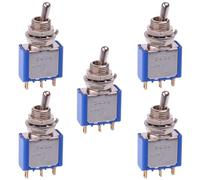 5 x 5636CD16 APEM On-On 6.35mm Miniature Toggle Switch SPDT