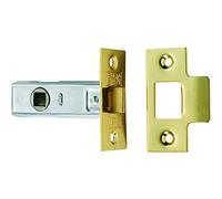 2 X 64mm Tubular Mortice Latch Brass