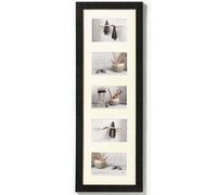 Walther Home Wooden Multi Photo Frame - 28x9 inch - (Insert for 5x 6x4 inch) Bla