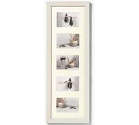5 x 6x4inch Cream White Photo Frame by Walther Home - 28x9 inch