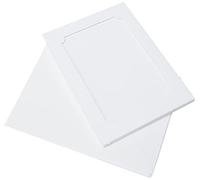 Papermania Cards/Envelopes Photo-Fit Aperture, Pack of 4, 300gsm, White, 5 x 7, Card Making Set for Birthday Card, Thank You Cards, Valentines, Baby Shower, and Wedding Card, Ideal for Home Crafting