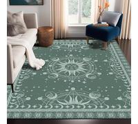 5' X 7' Sun and Moon Rug Boho Celestial Area Rugs for Bedroom Dorm Living Room Bohemian Occult Crescent Solar Stars Galaxy Floor Mat Pad Doormat Carpet,150 X 210cm,Corduroy