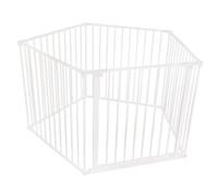 Safetots Premium Multi Panel Play Den, Pentagon, White, 70Cm High, 5 Panels, 1X72Cm Door Panel And 4X72Cm Side Panels, Playpen