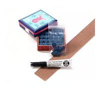 5 X 8mm Tweeten ELK MASTER Leather Stick on Snooker Pool Cue Tips -FREE C&C Cue Tip Gel Glue