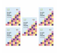 5 X 8x10 Inch Clip Frame Glass Front Frameless Clear Frame Picture Frame Photo Frame Poster Frame Classic Display Wall Mounted Portrait & Landscape For Photographs Home School & Office (20 x 25cm)
