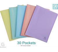 5 x A4 Display Books Folders Files Presentation Portfolio 30 Pockets VAT Inc