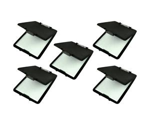5 x A4 Plastic Compact Clipboard Paper Storage Box File Black - Teachers Nurses