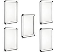 5 X A4 Wall Mounted Matt Silver Aluminium Snap Shut Frame, Snap Frames With Round Corner wall decoration, 25mm Silver Snap Frame Poster Holder Retail Display SIZES A4