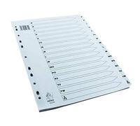 5 X A4 White A-Z Mylar Index (Multi-Punched and Mylar-Reinforced tabs and Holes) WX01532+ FINCHLEY Pen Free