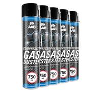 5 x AABCOOLING Compressed Gas Duster 750ml - Air Duster for Cleaning Computer, Keyboard, and Other Office Equipment, Air Compressor, Air for PC, Keyboard Cleaner, Aerosol, Can Computer Cleaning Kit