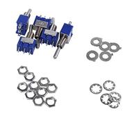 5 x AC 3A / 250V 6A / 125V On/On SPDT Mini 2 Position Toggle Switch with Lock