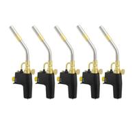 5 x Adjustable Propane & MAPP Torch, Self-Igniting, Adjustable Flame, Easy and Portable for Brazing, Soldering, Welding and Grilling (Five Pack)