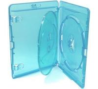 5 x Amaray Blu-Ray DVD Blue 14mm Spine Triple Cases For Holds 3 Disks Empty case