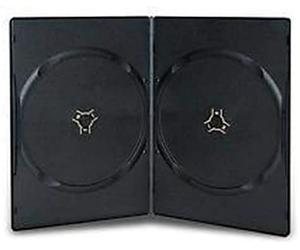 5 x Amaray Slim Double Black DVD Case (Face on Face) 7mm Spine in Dragon Packaging