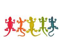 5 x Assorted colours of stretchy lizard each in a poly bag
