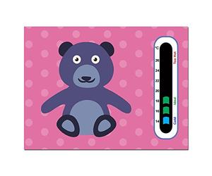 5 x Bargain Pack of Cheeky Bear Nursery Room Thermometers - Using Latest Easy Read Colour Changing Technology