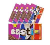 5 x Bestie Chocolate Bar Wrapper - Get Well Soon Gifts, Teacher Gifts, Funny Gifts for Women, Men, Teachers Birthday Present Rude Joke Secret Santa (Chocolate not included)