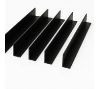 5 x Black 1 Metre UPVC Plastic Rigid Angle 50 x 25mm Corner Cover Trim 90 Degree