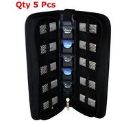 5 x Black Media Wallet Nylon Bag for 10 USB Flshdrives 5 SD MemoryCards Storage