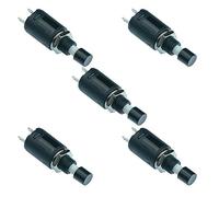 5 x Black On-Off Latching Small Button Push Switch SPST