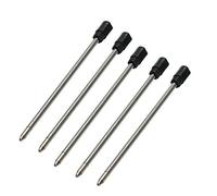 5 x Black or Blue Ink Pen Refills for Ballpoint Pens, Pen Refills Compatible with PARKER, CROSS and SWAROVSKI Ballpoint Pens, Medium Size Nib (Black, SWAROVSKI Compatible)