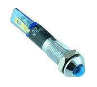 5 x Blue LED 8mm Metal Panel Indicator 12V Hobby DIY Electronics Electrical