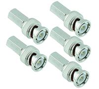 5 x BNC Male Twist On Plug Coaxial Cable Connector RG59/U