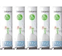 5 x Brabantia Pack Of 20 Extra Strong Perfect Fit G Size 23-30L Waste Bin Liners