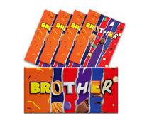 5 x Brother Chocolate Bar Wrapper - Get Well Soon Gifts, Teacher Gifts, Funny Gifts for Women, Men, Teachers Birthday Present Rude Joke Secret Santa (Chocolate not included)