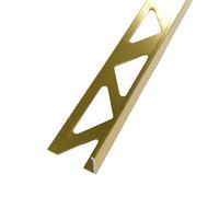 5 x Brushed Gold Metal 12.5mm Tile Trim