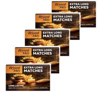 5 x Bryant and May Extra Long Matches Multipack - High-Ignition Wood Burner & Fireplace Matches - Bulk 5 Box Bundle for Candles, BBQ & Camping Stoves
