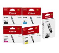 5 x Canon Original OEM Ink Cartridges PGI-580PGBK, CLI-581BK,C,M & Y