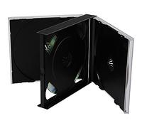 5 x CD DVD 3 Way Jewel Cases 25mm for 3 Disc with Black Tray 5 /Pack by Dragon Trading