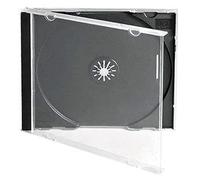 5 x CD/DVD Jewel 10.4mm Cases for 1 Disc with Black Tray (Pack of 5)