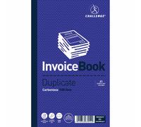 5 x Challenge Duplicate Invoice Single VAT Column Book 210x130mm (100080412)