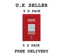 5 X Chartwell 2/10/20mm Graph Pad A4 50 Leaf J34B + FREE FINCHLEY PEN