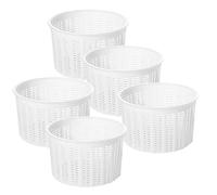 5 x Cheese Mould 11 x 9.5cm - Plastic Cheese Basket Set for Ricotta Cottage Cheese and Homemade Cheese Making