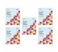 5 X Clip Frame Front Frameless Clear Frame Picture Frame Photo Frame Poster Frame Certificate Frame Display Wall Mounted Portrait & Landscape For Home School & Office (Glass, 10x12 Inch (24x30cm))