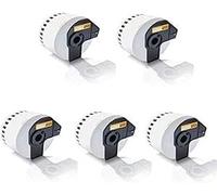5 x Compatible DK-N55224 54mm x 30.48m White Thermal Continuous Non Adhesive Paper Tape Labels Compatible with Brother QL Printers Including QL-700 QL-800 QL-1100 QL-570 QL-580 QL-710W QL-810W (5)