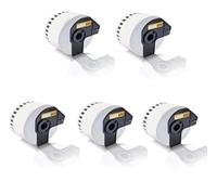 5 x Compatible DK-N55224 54mm x 30.48m White Thermal Continuous Non Adhesive Paper Tape Labels Compatible with Brother QL Printers Including QL-700 QL-800 QL-1100 QL-570 QL-580 QL-710W QL-810W