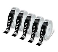 5 x Compatible with Dymo 3D Embossing Label Tape, White on Black, 9 mm, Plastic, Self-Adhesive Label Tape, Use for Dymo Label Maker Organiser Xpress Pro 12965 Office-Mate II 1540