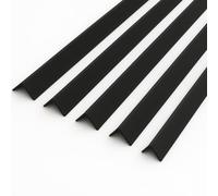 5 x Corner Trim Black 50mm UPVC Plastic Angle - 1 Metre Rigid 90 Degree L-Shape Edge Guard