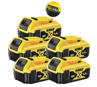 5 x DeWalt DCB182 18v 4.0Ah Li-Ion Battery XR Range Lithium Ion Genuine 4amp UK
